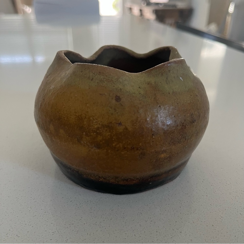 Pottery Ruffled Edge Handmade Vessel - Picture 5 of 16